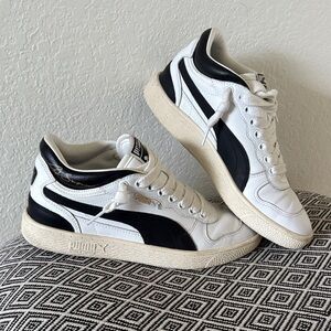 Rare Puma Ralph Sampson Demi OG - black, white with cream sole
